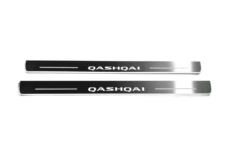 Nissan Qashqai III 2021+ LED Door Sills With Logo Qashqai Nissan Led Door Sills opdesign