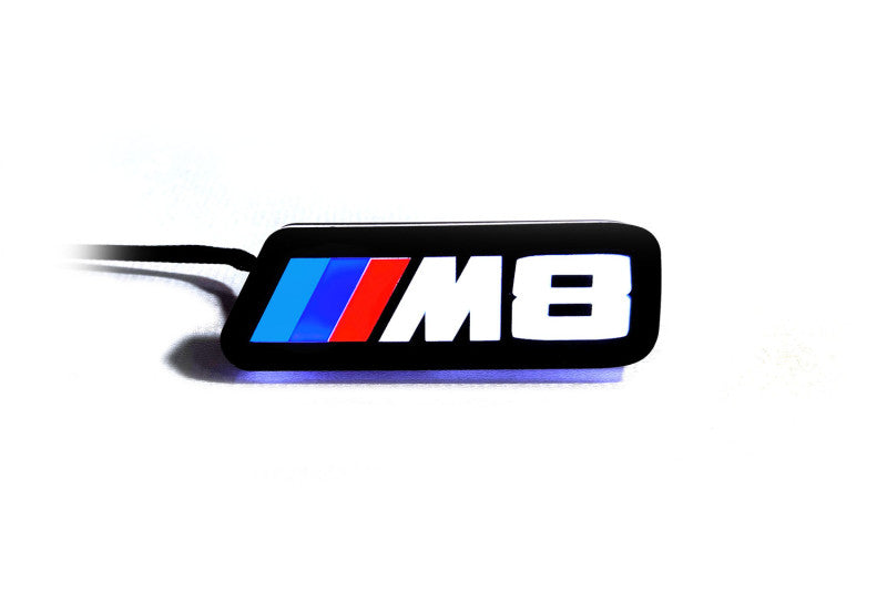 BMW Illuminated LED Radiator Grille Emblems and Badges with ///M8 (type 1) logo BMW Led Emblems decoinfabric