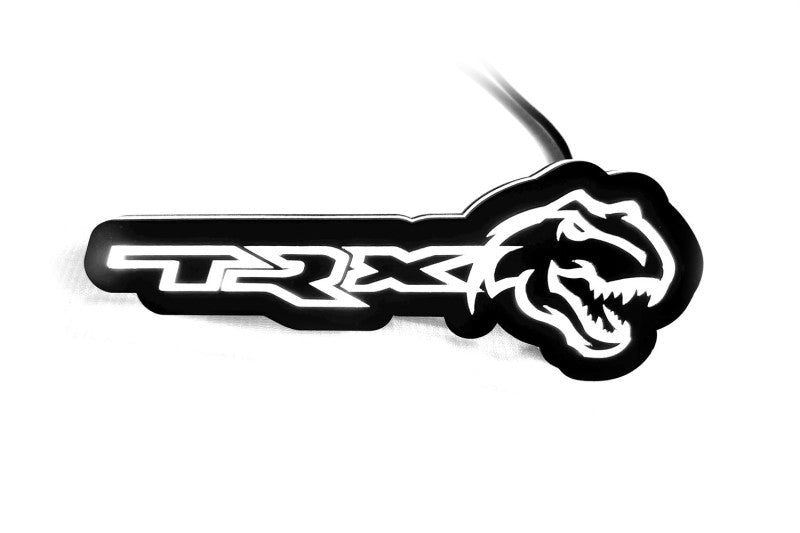 Dodge Illuminated LED Radiator Grille Emblems and Badges with TRX + Tirex logo Dodge Led emblems decoinfabric