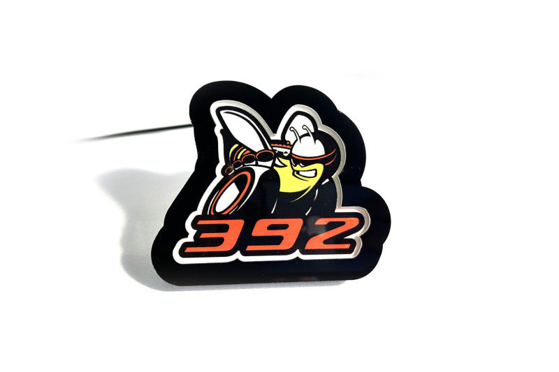 Dodge Illuminated LED Radiator Grille Emblems and Badges with Scatpack + 392 (type 1) logo Dodge Led emblems decoinfabric
