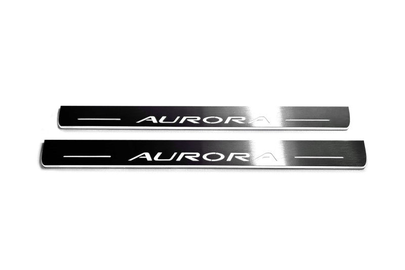Oldsmobile Aurora I 1995-1999 LED Door Sills With Aurora Logo Oldsmobile Led Door Sills opdesign