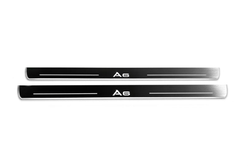 Audi A6 C7 2011-2018 Auto Door Sill Plates With Logo A6 Audi Led Door Sills opdesign