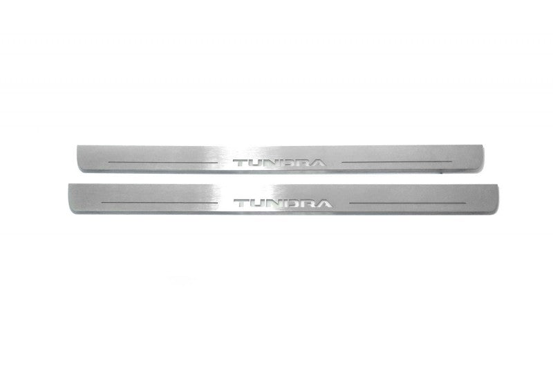 Toyota Tundra II 2007-2013 Led Sill Plates With Logo Tundra (CrewMax)