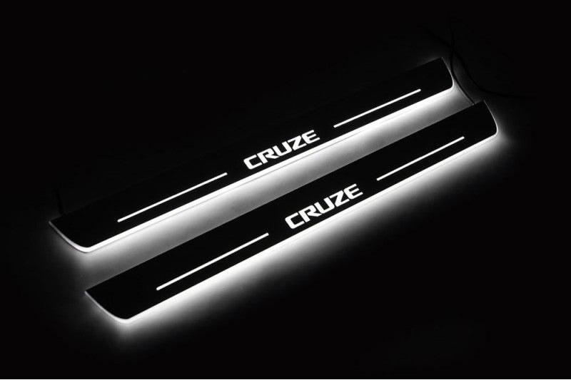 Chevrolet Cruze II 2016+ Door Sill Protectors With Logo Cruze