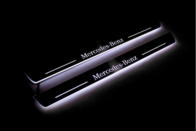 Mercedes GLS II 2019+ Auto Door Sill Plates With Logo Mercedes-Benz
