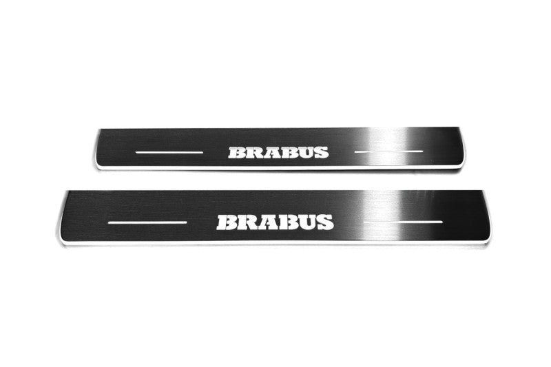 Mercedes E W213 2016-2023 LED Door Sills PRO With Brabus Logo