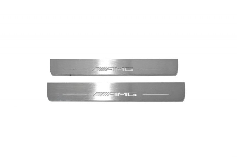 Mercedes E W213 2016-2023 Auto Door Sills With Logo AMG Mercedes Led Door Sills opdesign