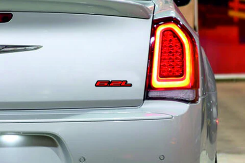 Chrysler tailgate trunk rear emblem with 6.2L Logo Chrysler emblems decoinfabric