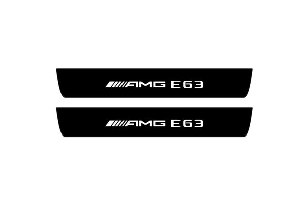 Mercedes E W213 2016-2023 Led Door Sill Pro With Logo AMG E63 (Premium Painting)