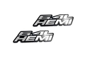 Chrysler Emblem & Badges set with 6.4L Hemi logo Chrysler emblems decoinfabric BLACK STAINLESS STEEL