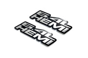 Dodge Emblem & Badges set with 6.4L Hemi logo Dodge emblems decoinfabric BLACK STAINLESS STEEL