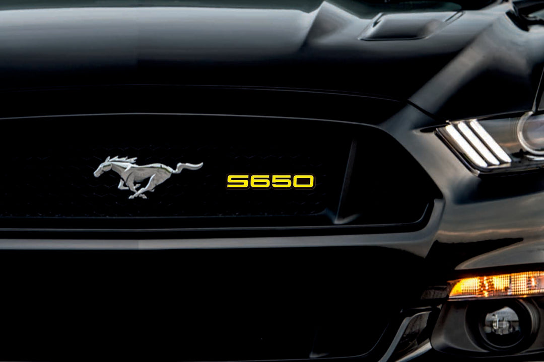 Ford Mustang Radiator grille emblem with S650 logo
