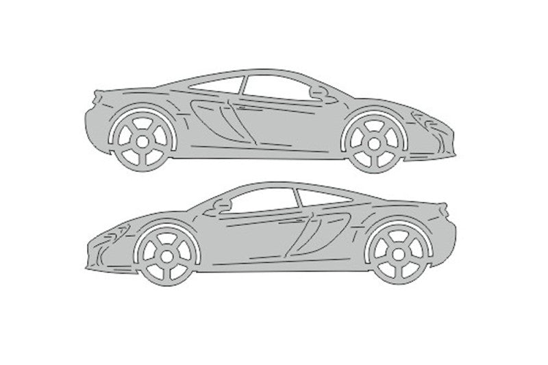 McLaren 650S (2014-2017) Floor Mat Emblem Set – Stainless Steel Badges Car Mats Badges Decoin