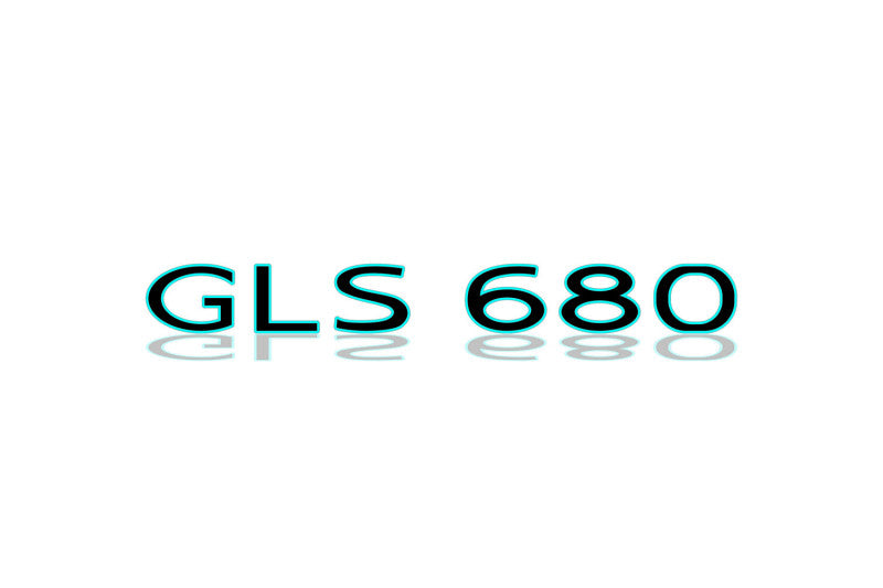 Maybach tailgate trunk rear 3D emblem with GLS 680 logo (type MIXT)