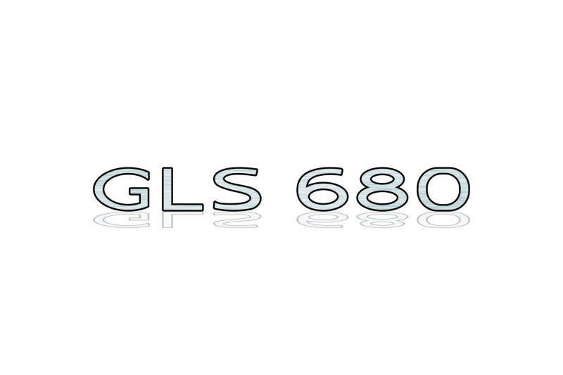 Maybach tailgate trunk rear 3D emblem with GLS 680 logo (type MIXT)