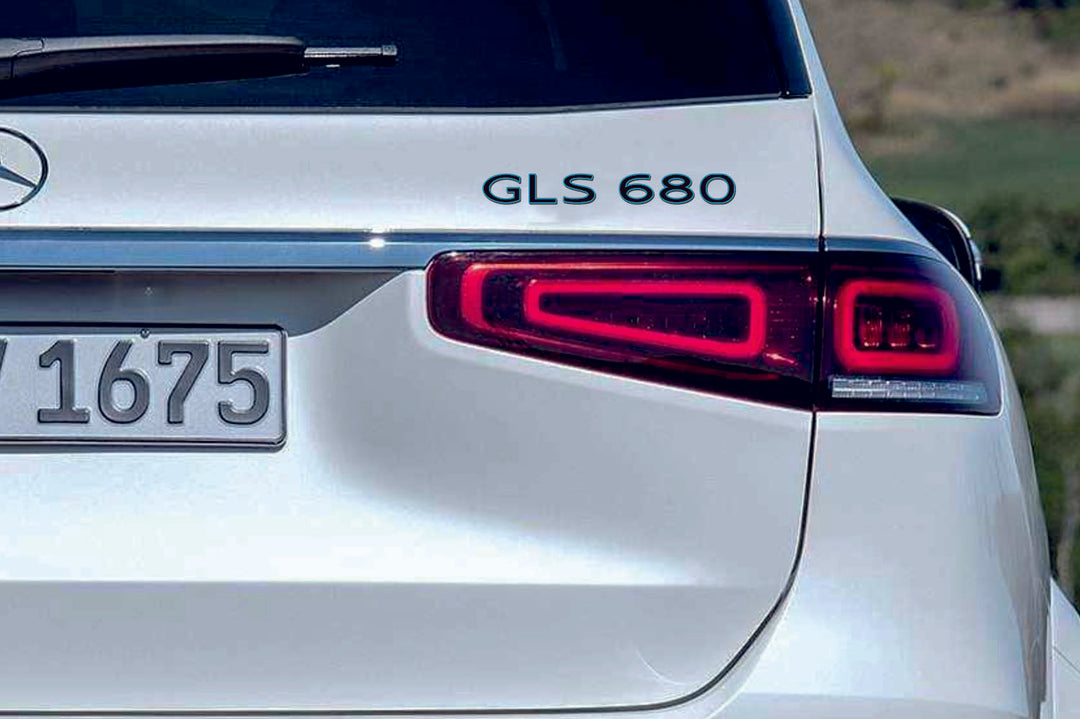 Maybach tailgate trunk rear 3D emblem with GLS 680 logo (type MIXT)