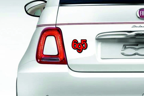 Fiat Emblem & Badges set with 695 logo Fiat emblems decoinfabric