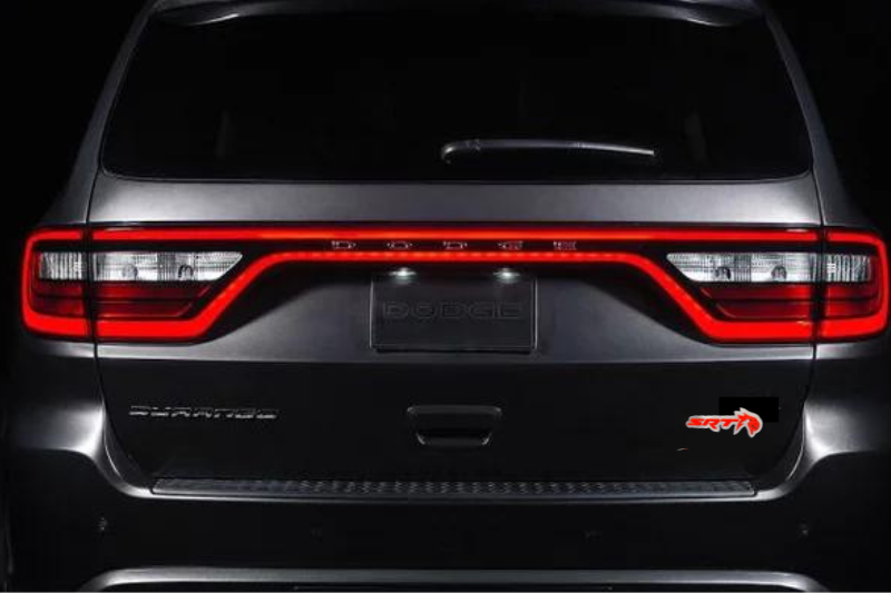 Dodge Stainless Steel tailgate trunk rear emblem with SRT Trackhawk logo Dodge emblems decoinfabric