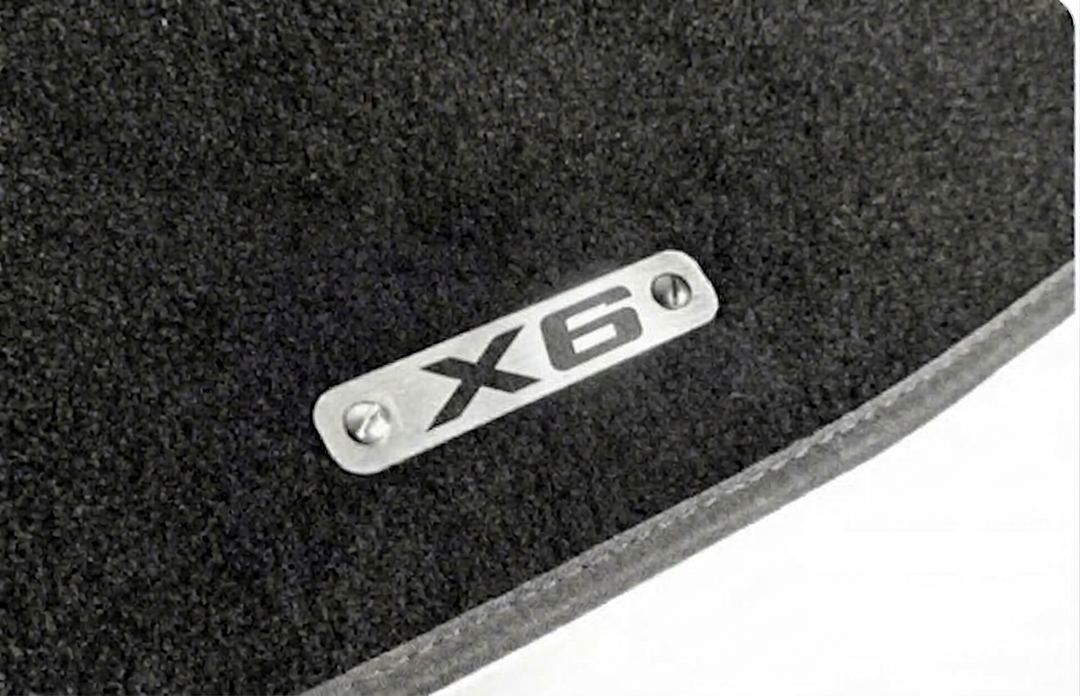 BMW X6 Floor Mat Emblem Set – Stainless Steel Badges