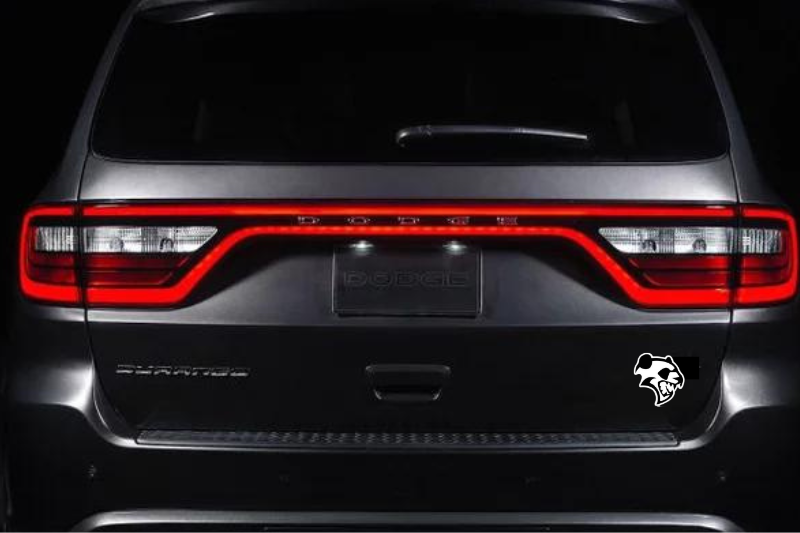 Hell Panda tailgate trunk rear emblem with Hell Panda logo Custom Rear Emblem decoinfabric