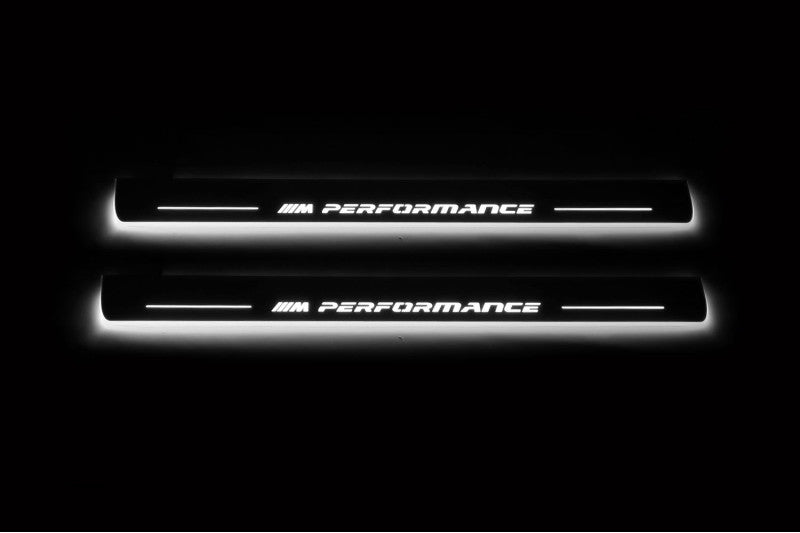 Soleiras das portas BMW 5 E60 com led com logotipo M Performance