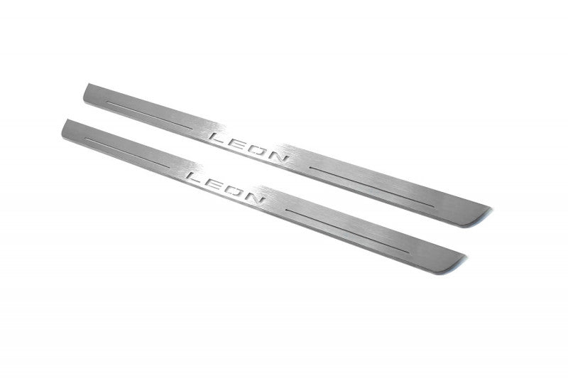 Seat Leon III 2013-2020 Auto Door Sill Plates With Logo Leon