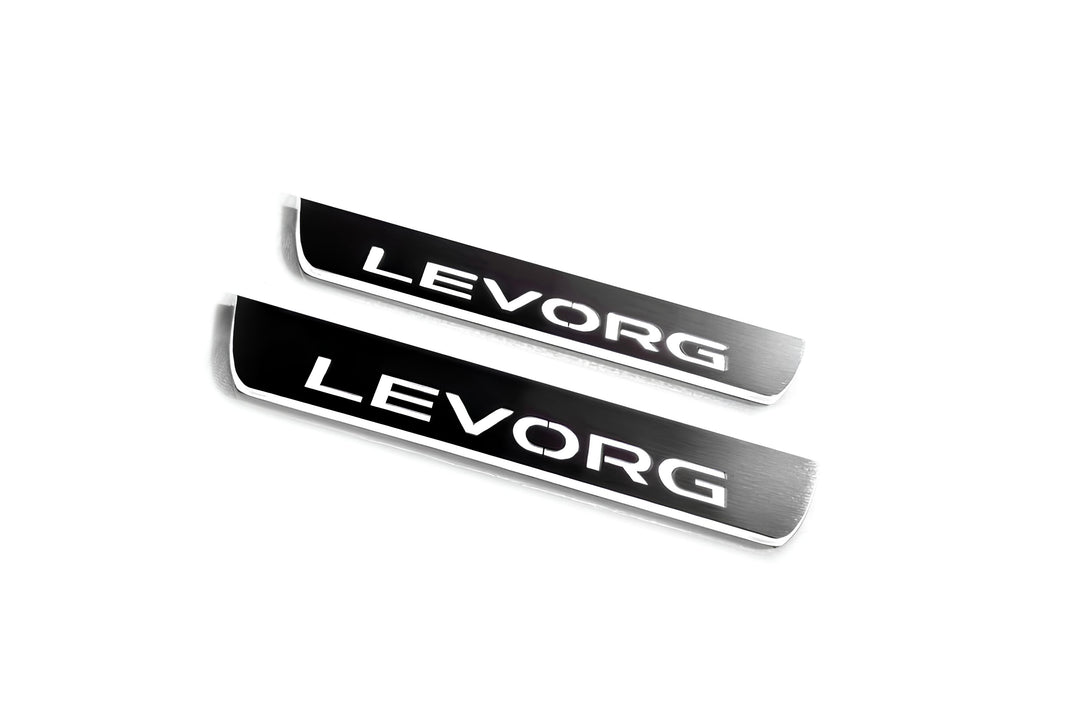 Subaru Levorg I 2014-2020 LED Door Sills With Logo Levorg Subaru Led Door Sills opdesign