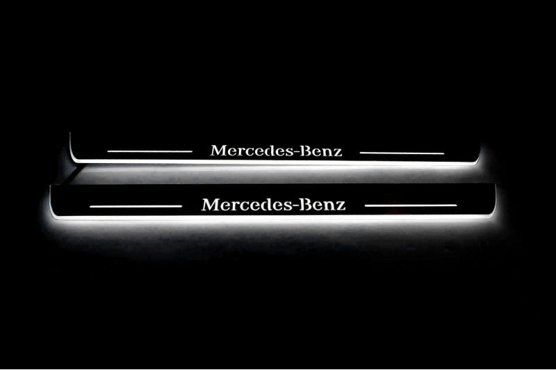 Mercedes GLE I W166 2015-2019 LED Car Door Sill With Logo Mercedes-Benz