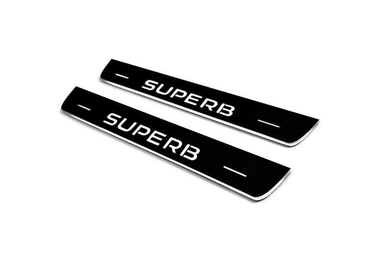 Skoda SuperB III 2015-2023 Door Sill Led Plate With Logo SuperB Skoda Led Door Sills opdesign