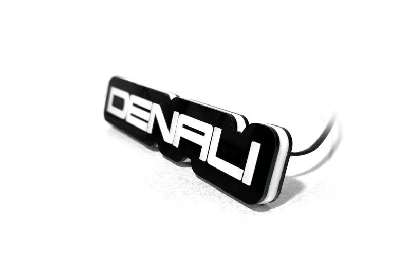 GMC Illuminated LED Radiator Grille Emblems and Badges with Denali logo GMC Led Emblems decoinfabric