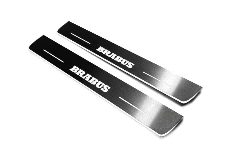 Mercedes E W213 2016-2023 LED Door Sills PRO With Brabus Logo