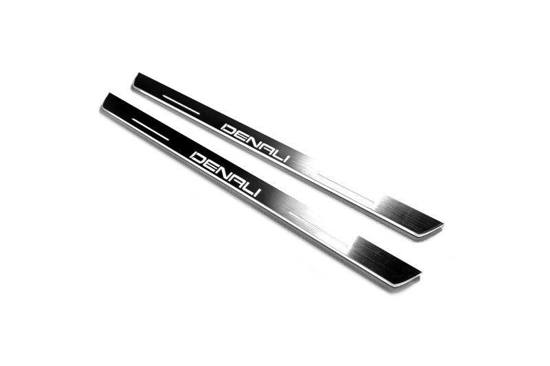 GMC Sierra V 2018+ LED Door Sills PRO With Logo Denali GMC Led Door Sills opdesign