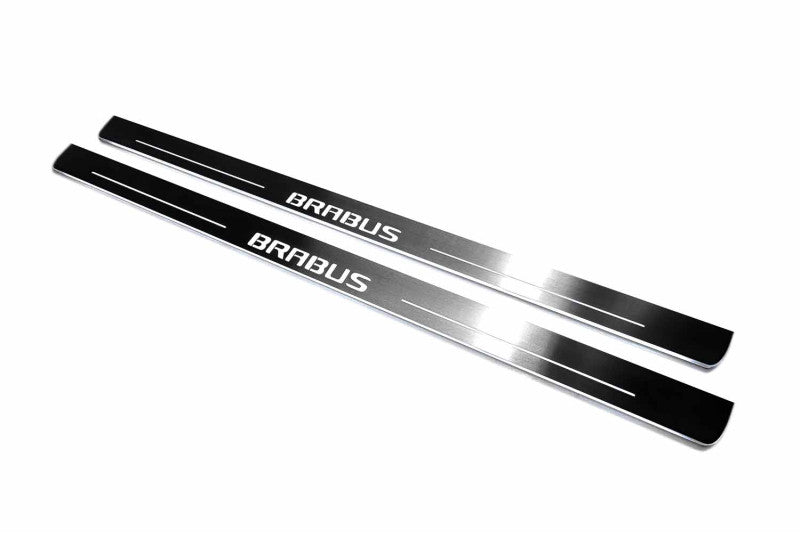 Mercedes S-Class C217 2014-2020 Door Sill Led Plate With Brabus Logo