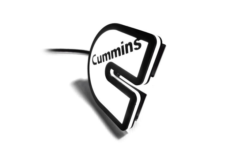 Dodge Illuminated LED Radiator Grille Emblems and Badges with Cummins (type 2) logo Dodge Led emblems decoinfabric