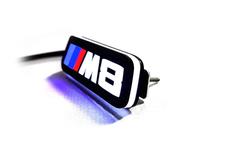 BMW Illuminated LED Radiator Grille Emblems and Badges with ///M8 (type 1) logo BMW Led Emblems decoinfabric