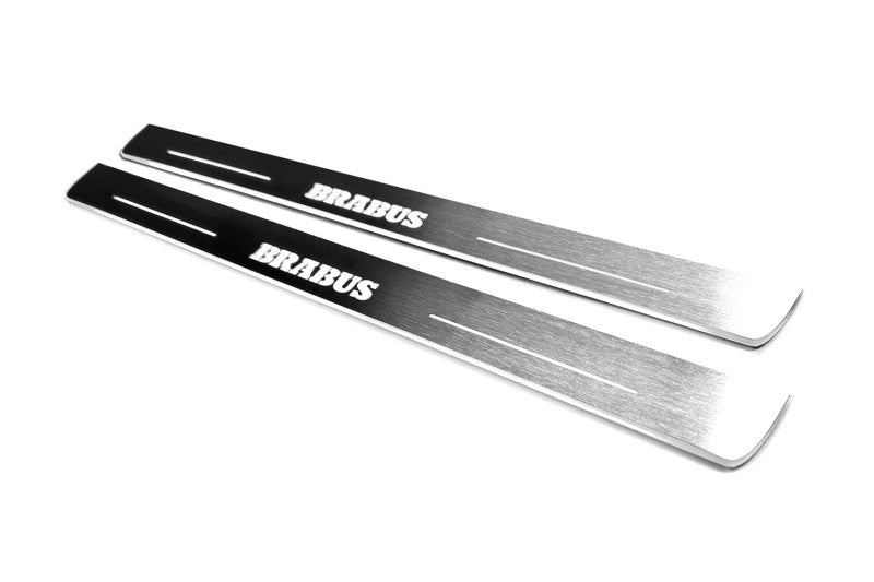Mercedes CLS-Class II (C218) 2010-2018 Auto Door Sill Plates With Logo Brabus Mercedes Led Door Sills opdesign