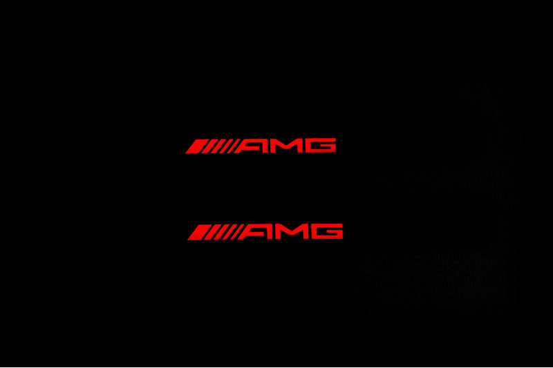 Mercedes GLA X156 2014+ Led Door Sill Pro With Logo AMG (Premium Painting) Mercedes Led Door Sills PRO opdesign