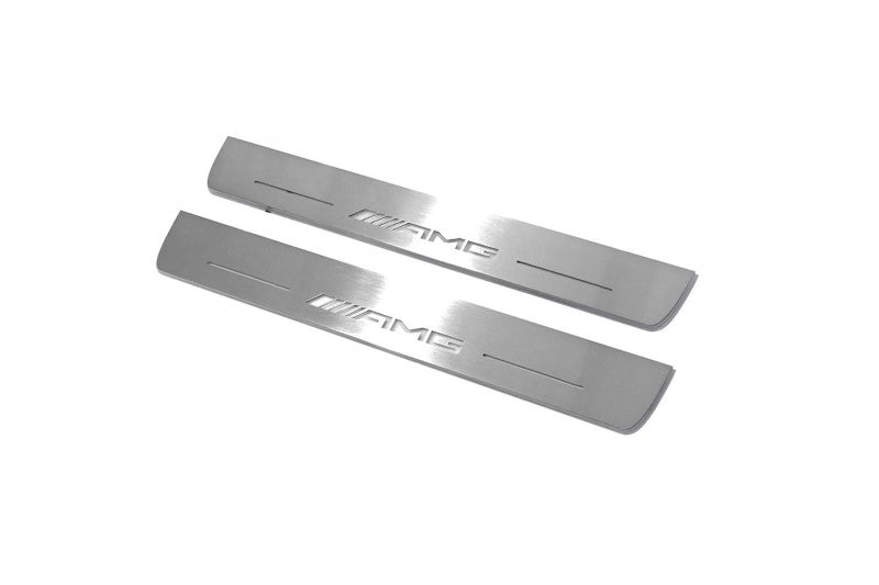 Mercedes E W213 2016-2023 Auto Door Sills With Logo AMG Mercedes Led Door Sills opdesign