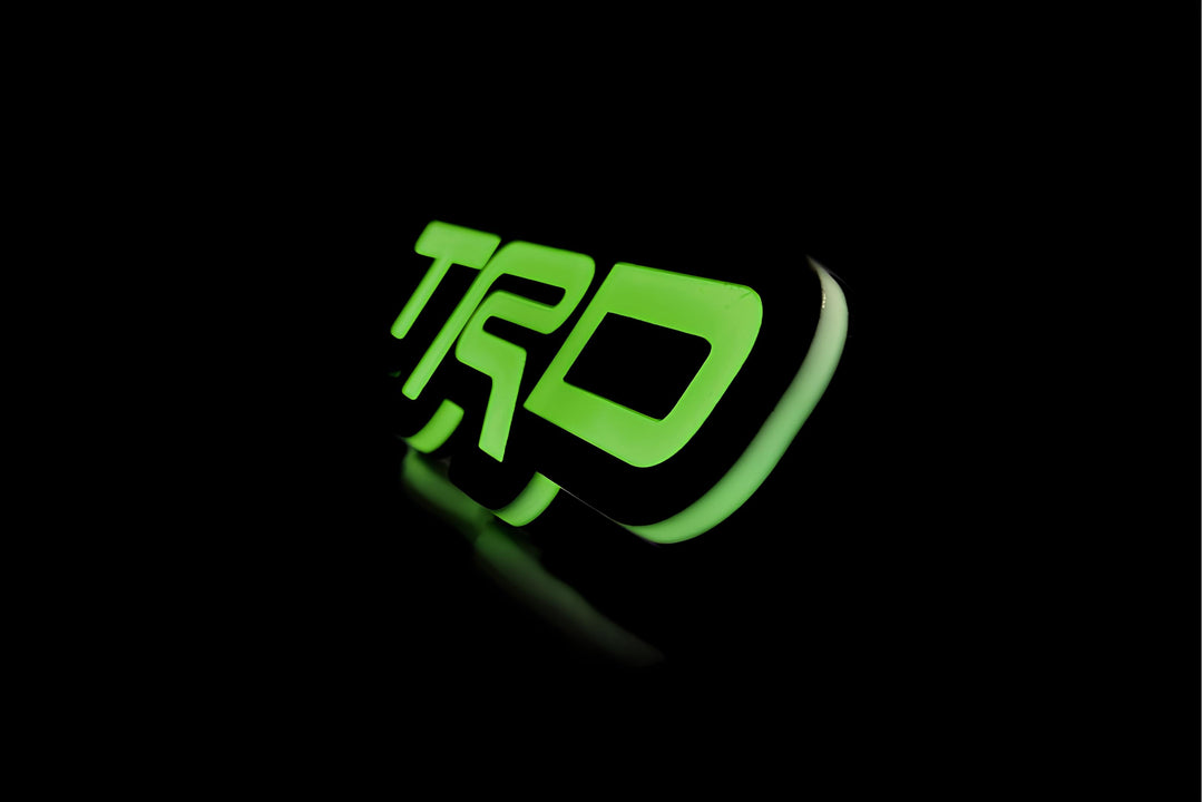 Toyota Illuminated LED Radiator Grille Emblems and Badges with TRD logo Toyota Led Emblems decoinfabric