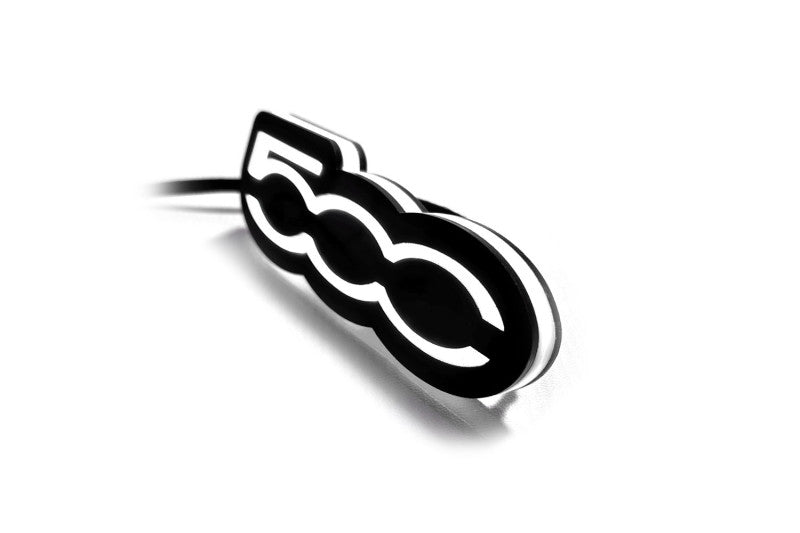 Fiat Illuminated LED Radiator Grille Emblems and Badges with 500 logo Fiat Led Emblems decoinfabric