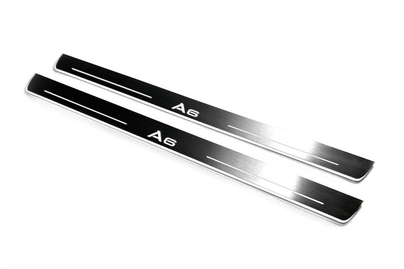 Audi A6 C7 2011-2018 Auto Door Sill Plates With Logo A6 Audi Led Door Sills opdesign