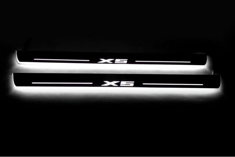 BMW X5 G05 2019+ Led Sill Plates With X5 Logo BMW Led Door Sills opdesign