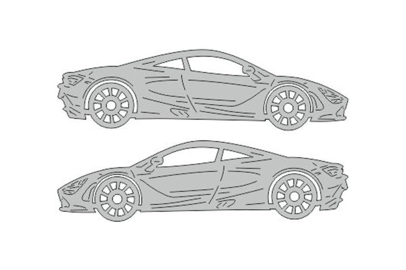 McLaren 720S (2017+) Floor Mat Emblem Set – Stainless Steel Badges Car Mats Badges Decoin