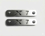 BMW X7 Floor Mat Emblem Set – Stainless Steel Badges