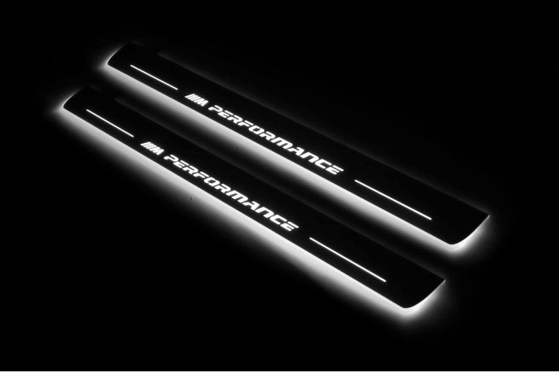 Soleiras das portas BMW 5 E60 com led com logotipo M Performance