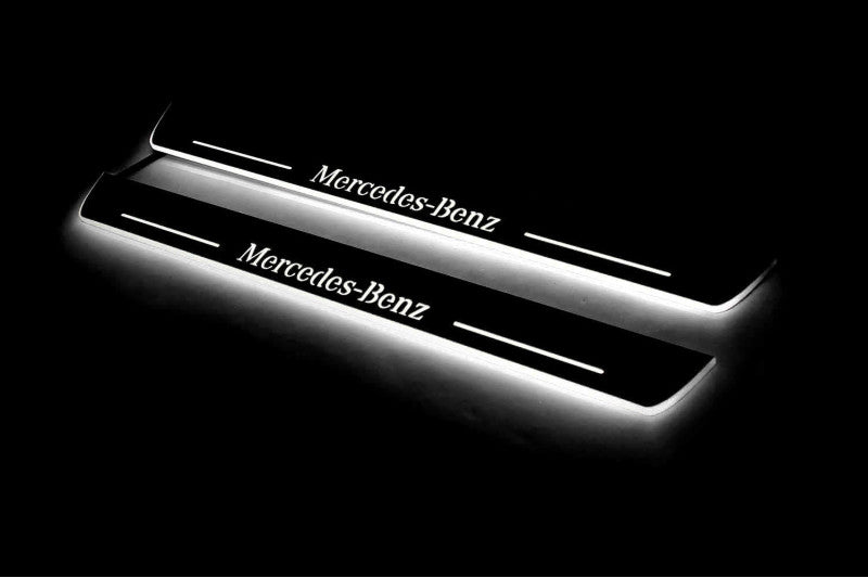 Mercedes GLS I 2015-2019 Led Door Sills With Logo Mercedes-Benz