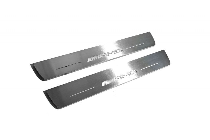 Mercedes E W213 2016-2023 Auto Door Sills With Logo AMG Mercedes Led Door Sills opdesign