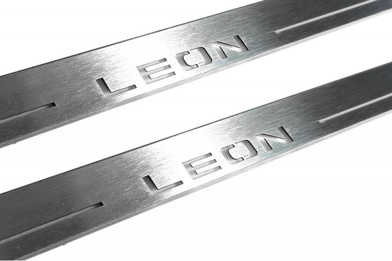 Seat Leon III 2013-2020 Auto Door Sill Plates With Logo Leon Seat Led Door Sills opdesign