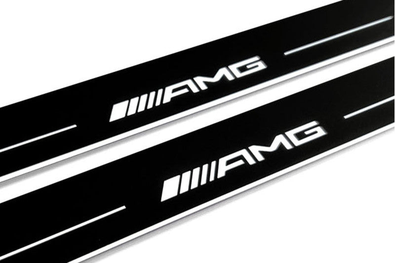 Mercedes S-Class W223 2020+ Auto Door Sill Plates With Logo AMG