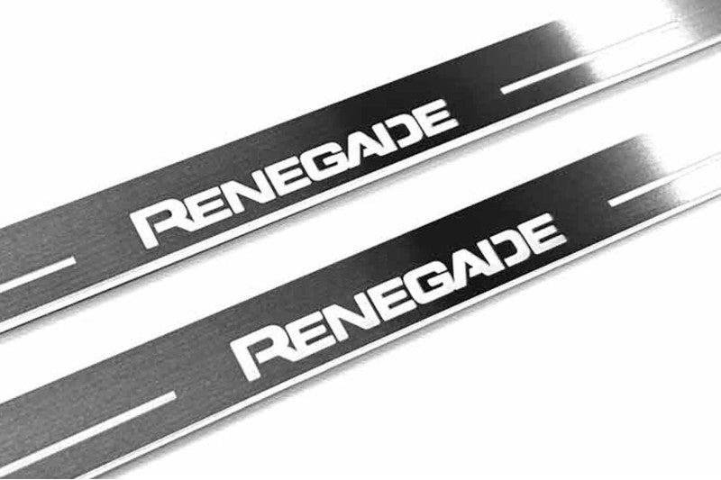 Jeep Renegade 2014+ LED Door Sills With Logo Renegade